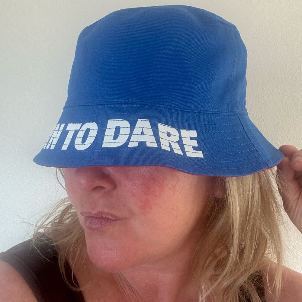 Tudor Reversible “Born to Dare” Bucket Hat